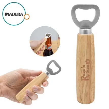 ABRIDOR BOTELLAS MADERA ENJOY